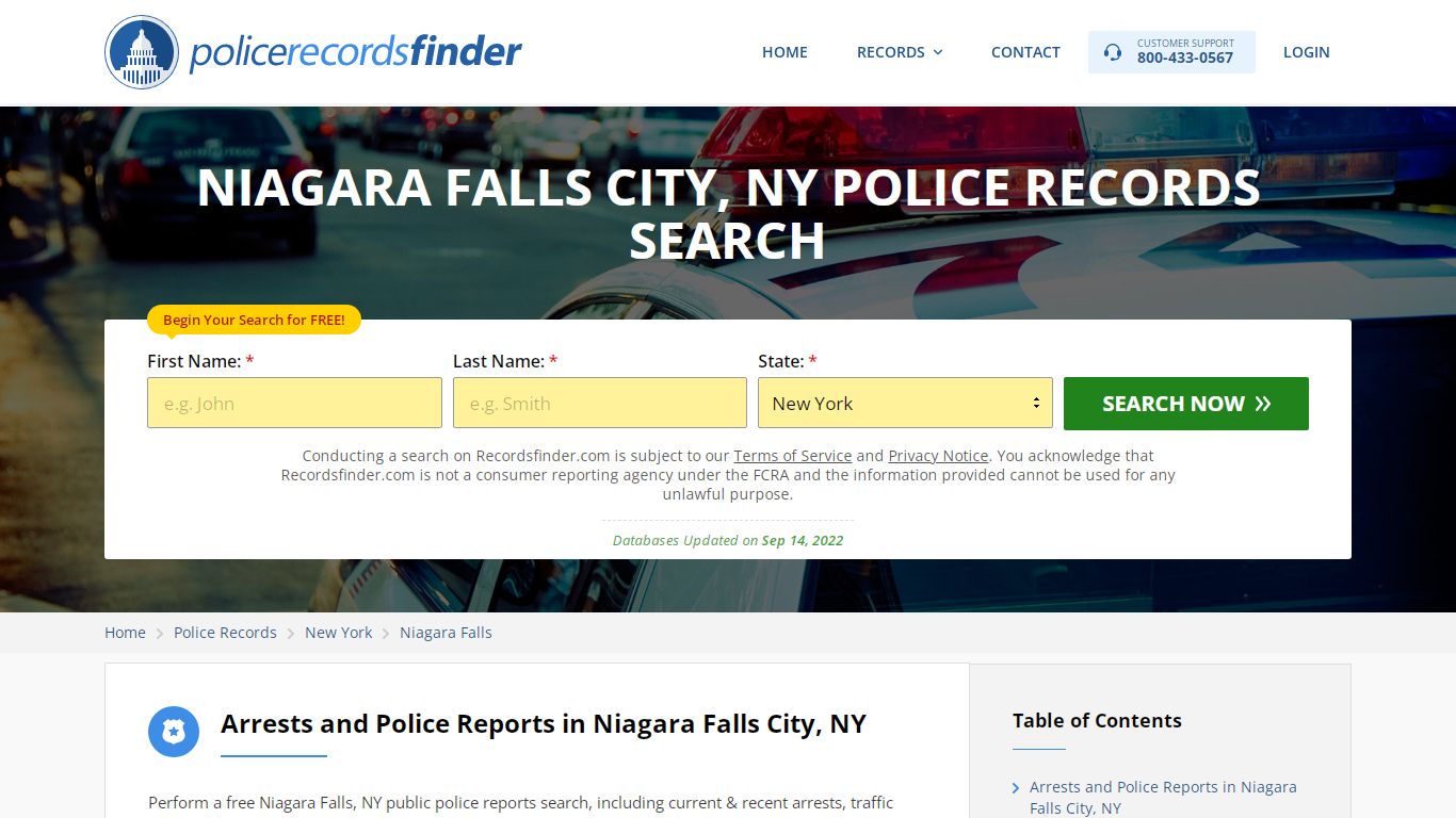 NIAGARA FALLS CITY, NY POLICE RECORDS SEARCH - RecordsFinder